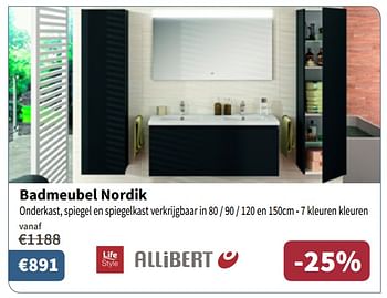 Promoties Allibert badmeubel nordik - Allibert - Geldig van 24/05/2018 tot 06/06/2018 bij Cevo Market