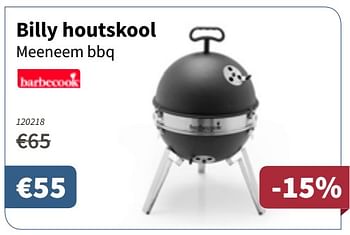 Promoties Billy houtskool barbecook - Barbecook - Geldig van 24/05/2018 tot 06/06/2018 bij Cevo Market