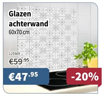 Promoties Glazen achterwand - Huismerk - Cevo - Geldig van 24/05/2018 tot 06/06/2018 bij Cevo Market