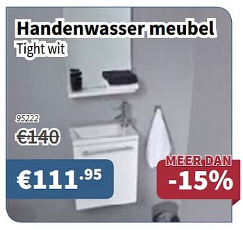 Promoties Handenwasser meubel tight wit - Huismerk - Cevo - Geldig van 24/05/2018 tot 06/06/2018 bij Cevo Market