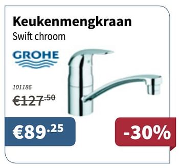 Promotions Keukenkraan swift chroom - Grohe - Valide de 24/05/2018 à 06/06/2018 chez Cevo Market