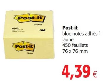 Promoties Post-it bloc-notes adhésif jaune - Post-It - Geldig van 23/05/2018 tot 05/06/2018 bij Colruyt