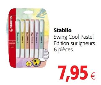Promotions Stabilo swing cool pastel edition surligneurs - Stabilo - Valide de 23/05/2018 à 05/06/2018 chez Colruyt