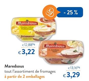 Promotions Maredsous tout l`assortiment de fromages - Maredsous - Valide de 23/05/2018 à 05/06/2018 chez OKay