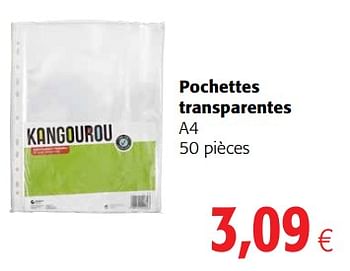 Promoties Pochettes transparentes - Kangourou - Geldig van 23/05/2018 tot 05/06/2018 bij Colruyt
