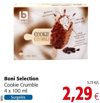 Promoties Boni selection cookie crumble - Boni - Geldig van 23/05/2018 tot 05/06/2018 bij Colruyt