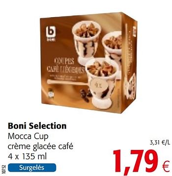 Promoties Boni selection mocca cup crème glacée café - Boni - Geldig van 23/05/2018 tot 05/06/2018 bij Colruyt