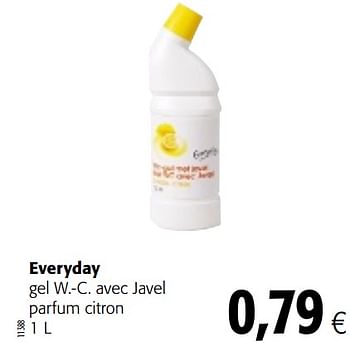 Promoties Everyday gel w.-c. avec javel parfum citron - Everyday - Geldig van 23/05/2018 tot 05/06/2018 bij Colruyt