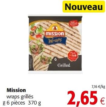 Promoties Mission wraps grillés - Mission Foods - Geldig van 23/05/2018 tot 05/06/2018 bij Colruyt