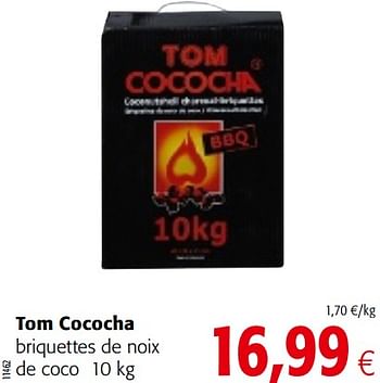 Promotions Tom cococha briquettes de noix de coco - Tom Cococha - Valide de 23/05/2018 à 05/06/2018 chez Colruyt