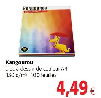 Promotions Kangourou bloc à dessin de couleur a4 - Kangourou - Valide de 23/05/2018 à 05/06/2018 chez Colruyt