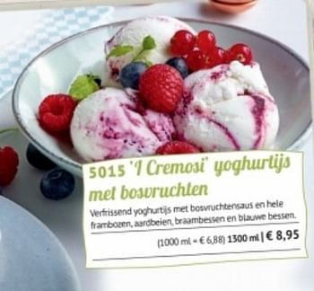Promoties I cremosi yoghurtijs met bosvruchten - Huismerk - Bofrost - Geldig van 14/05/2018 tot 31/08/2018 bij Bofrost