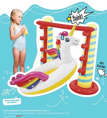 Promoties Intex opblaasbaar kinderzwembad mystic unicorn - Intex - Geldig van 24/05/2018 tot 04/06/2018 bij Dreamland