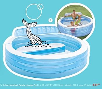 Promoties Intex zwembad family lounge pool - Intex - Geldig van 24/05/2018 tot 04/06/2018 bij Dreamland