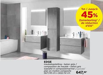Promoties Storke edge badkamermeubelen - meubles salle de bains - Storke - Geldig van 27/05/2018 tot 26/06/2018 bij X2O