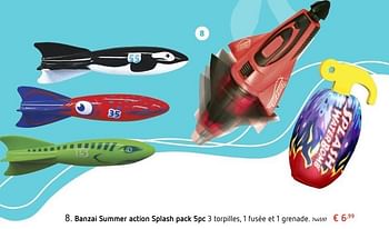 Promotions Banzai summer action splash pack 5pc - Banzai - Valide de 24/05/2018 à 04/06/2018 chez Dreamland