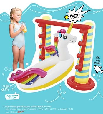 Promoties Intex piscine gonflable pour enfants mystic unicorn - Intex - Geldig van 24/05/2018 tot 04/06/2018 bij Dreamland
