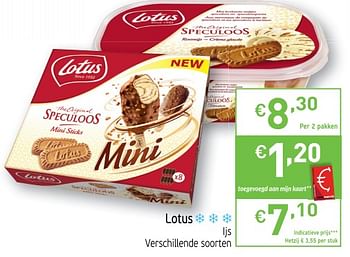 Promoties Lotus ijs - Lotus Bakeries - Geldig van 29/05/2018 tot 03/06/2018 bij Intermarche