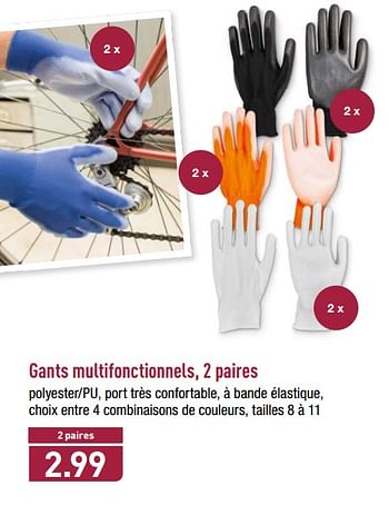 Promotions Gants multifonctionnels - Produit maison - Aldi - Valide de 28/05/2018 à 02/06/2018 chez Aldi