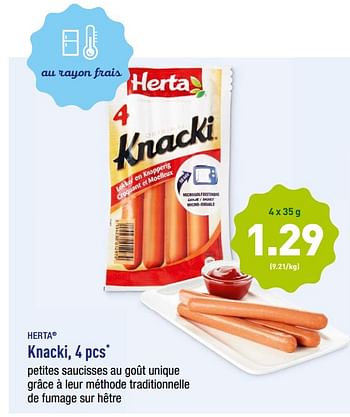 Promoties Knacki - Herta - Geldig van 28/05/2018 tot 02/06/2018 bij Aldi
