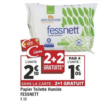 Promoties Papier toilette humide fessnett - Huismerk - Géant Casino - Geldig van 22/05/2018 tot 03/06/2018 bij Géant Casino