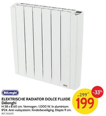 Promotions Elektrische radiator dolce fluide delonghi - Delonghi - Valide de 30/05/2018 à 25/06/2018 chez BricoPlanit