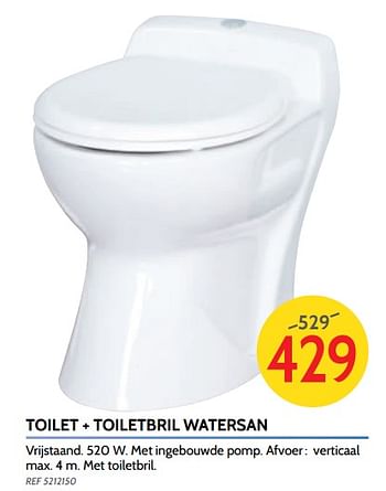 Promotions Toilet + toiletbril watersan - Produit maison - BricoPlanit - Valide de 30/05/2018 à 25/06/2018 chez BricoPlanit