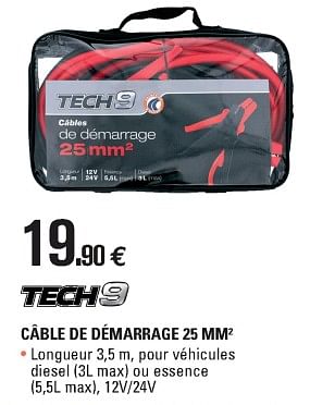 Promotions Câble de démarrage 25 mm - Tech 9 - Valide de 02/05/2018 à 30/03/2019 chez E.Leclerc