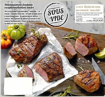 Promotions Steaks de veau au romarin sous vide - Produit maison - Bofrost - Valide de 14/05/2018 à 31/08/2018 chez Bofrost
