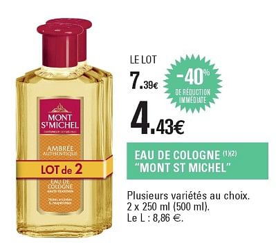 eau de cologne leclerc