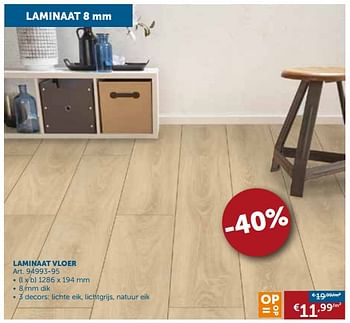 Promoties Laminaat vloer - Huismerk - Zelfbouwmarkt - Geldig van 28/05/2018 tot 25/06/2018 bij Zelfbouwmarkt