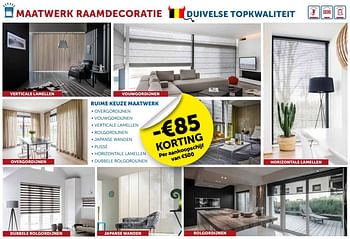 Promotions Maatwerk raamdecoratie - Produit maison - Zelfbouwmarkt - Valide de 28/05/2018 à 25/06/2018 chez Zelfbouwmarkt