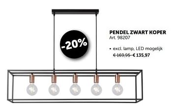 Promotions Pendel zwart koper - Produit maison - Zelfbouwmarkt - Valide de 28/05/2018 à 25/06/2018 chez Zelfbouwmarkt
