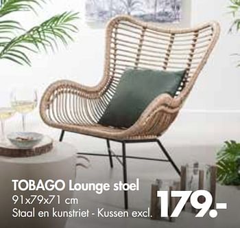Promoties Tobago lounge stoel - Huismerk - Casa - Geldig van 28/05/2018 tot 01/07/2018 bij Casa