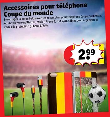Promotions Accessoires pour téléphone coupe du monde - Produit maison - Kruidvat - Valide de 29/05/2018 à 10/06/2018 chez Kruidvat
