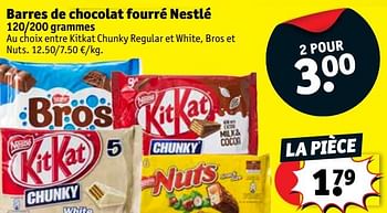Promotions Barres de chocolat fourré nestlé - Nestlé - Valide de 29/05/2018 à 10/06/2018 chez Kruidvat