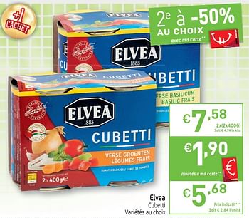 Promotions Elvea cubetti - Elvea - Valide de 29/05/2018 à 03/06/2018 chez Intermarche