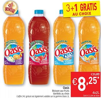 Promotions Oasis boisson aux fruits - Oasis - Valide de 29/05/2018 à 03/06/2018 chez Intermarche