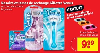 Promotions Gillette rasoir 1 up venus - Gillette - Valide de 29/05/2018 à 10/06/2018 chez Kruidvat