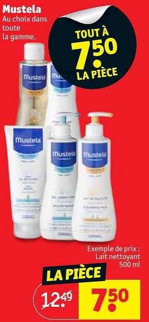 Promotions Mustela lait nettoyant  - Mustela - Valide de 29/05/2018 à 10/06/2018 chez Kruidvat