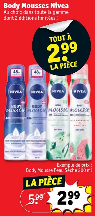 Promotions Nivea body mousse peau sèche - Nivea - Valide de 29/05/2018 à 10/06/2018 chez Kruidvat