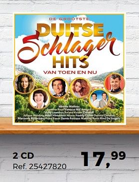 Promotions 2 cd duitse schlager hit van toen en nu - Produit maison - Supra Bazar - Valide de 29/05/2018 à 26/06/2018 chez Supra Bazar
