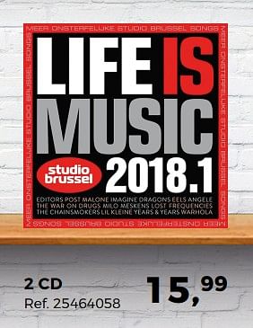 Promoties 2 cd life is music 2018.1 - Huismerk - Supra Bazar - Geldig van 29/05/2018 tot 26/06/2018 bij Supra Bazar