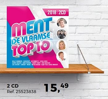 Promoties 2 cd ment de vlaamse top 10 - Huismerk - Supra Bazar - Geldig van 29/05/2018 tot 26/06/2018 bij Supra Bazar
