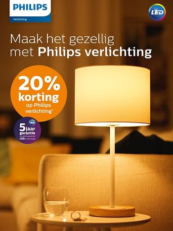 Promoties 20% korting op philips verlichting - Philips - Geldig van 29/05/2018 tot 26/06/2018 bij Supra Bazar