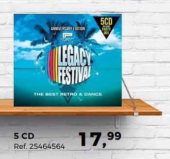 Promoties 5 cd legacy festival - Huismerk - Supra Bazar - Geldig van 29/05/2018 tot 26/06/2018 bij Supra Bazar