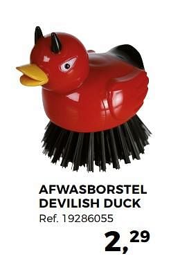 Promoties Afwasborstel devilish duck - Huismerk - Supra Bazar - Geldig van 29/05/2018 tot 26/06/2018 bij Supra Bazar