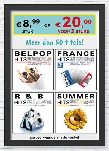 Promoties Belpop hits - Huismerk - Supra Bazar - Geldig van 29/05/2018 tot 26/06/2018 bij Supra Bazar