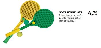 Promoties Soft tennis set - Huismerk - Supra Bazar - Geldig van 29/05/2018 tot 26/06/2018 bij Supra Bazar