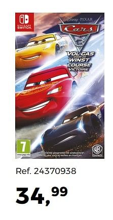 Promoties Cars 3 vol gas winst course victoire - Warner Brothers Interactive Entertainment - Geldig van 29/05/2018 tot 26/06/2018 bij Supra Bazar